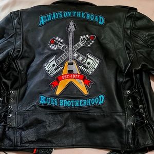 Joe Bonamassa Vance Leathers Custom Embroidered Motorcycle Jacket 100% Leather